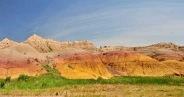 Badlands Ulusal Parkı - Güney Dakota 'nın güneybatısındaki Amerikan Ulusal Parkı. 
