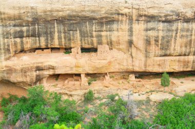 Mesa Verde Ulusal Parkı 'ndaki Cliff Evleri - Montezuma County, Colorado' daki UNESCO Dünya Mirasları Alanı.