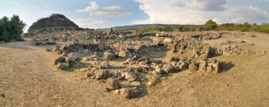 Nuraghe Su Nuraxi - Barumini, Sardunya, İtalya 'da nurajik bir arkeolojik alan.