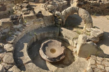 Nuraghe Su Nuraxi - Barumini, Sardunya, İtalya 'da nurajik bir arkeolojik alan.