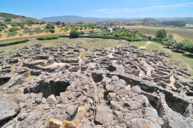 Nuraghe Su Nuraxi - Barumini, Sardunya, İtalya 'da nurajik bir arkeolojik alan.