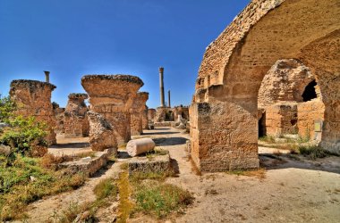 Tunus 'taki antik Kartaca kentinin kalıntıları
