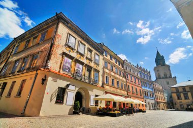 Lublin 'in Eski Kasabası, Polonya Sokakları                               