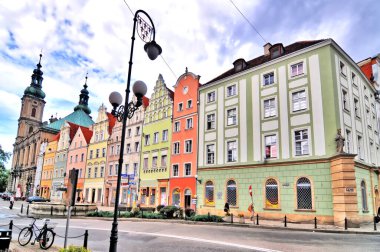 View of the Old Town in Nysa, Poland                               