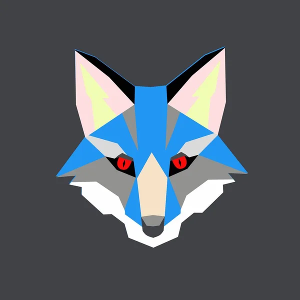 Векторная Иллюстрация Логотипа Серо Голубого Волка — стоковый вектор