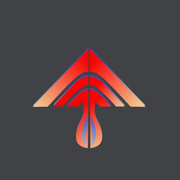 Ilustración Del Logotipo Vectorial Líneas Geométricas Forma Patrón Hongo — Vector de stock