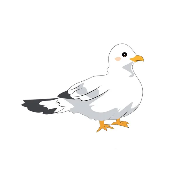 Logo Vektor Ilustrasi Burung Camar — Vetor de Stock