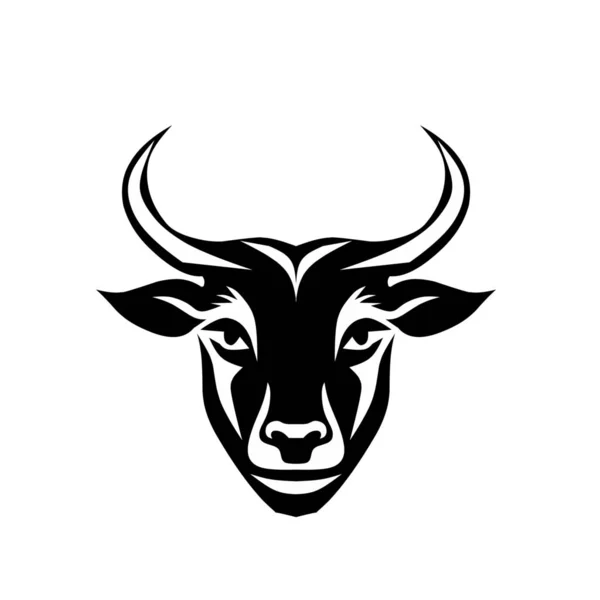 Ilustración Del Logotipo Del Vector Cabra Colores Blanco Negro — Vector de stock