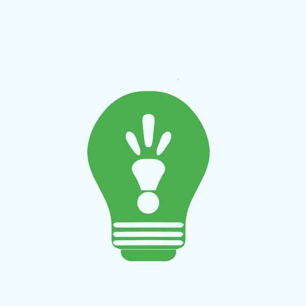 Światło Wektor Logo Ilustracja Zielonym Kolorem — Wektor stockowy