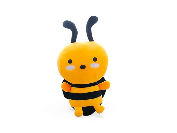 Bee Fyllda Djur Isolerad Vit — Stockfoto