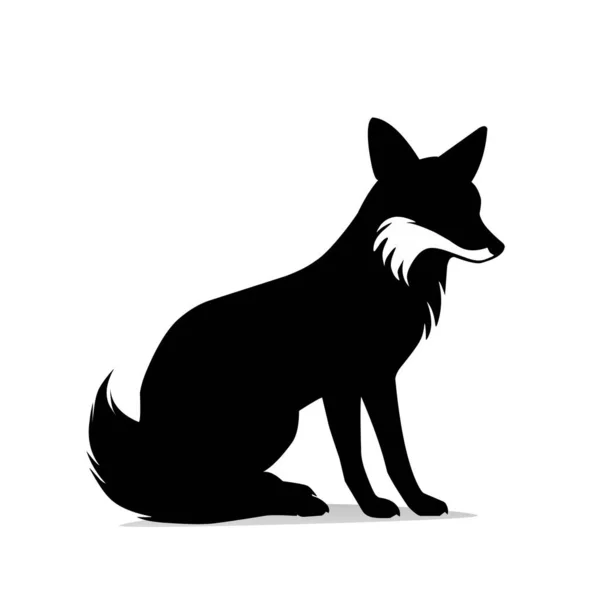 Fox Állat Vektor Illusztráció Fehér Háttér — Stock Vector