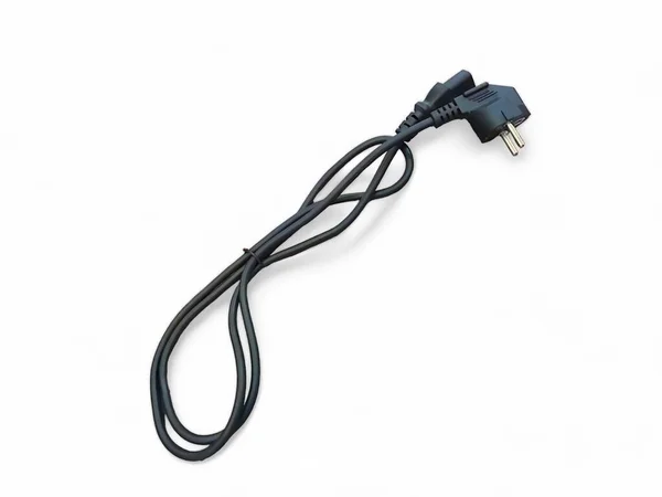 Linetek Cable Power Cord Black White Background — Stock Photo, Image