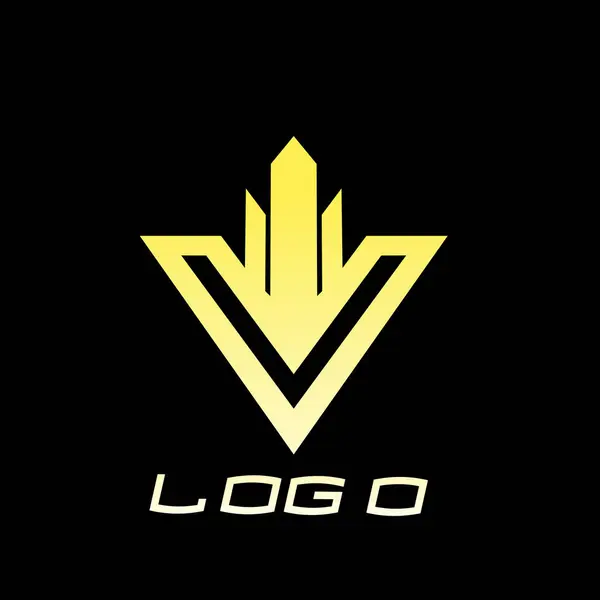Diseño Del Logotipo Ilustración Letra Sobre Fondo Negro — Vector de stock