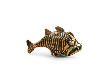 Beyaz üzerinde izole edilmiş piranha minyatürü