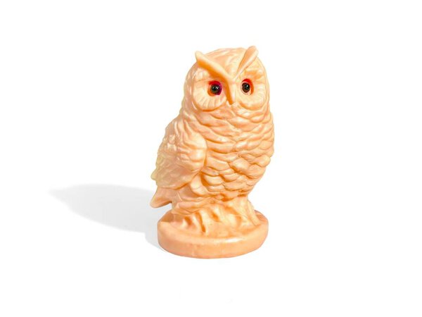 miniature owl decoration isolated on white