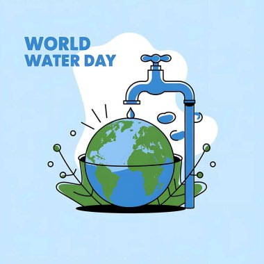 World Water Day Global Water Resource Awareness. clipart