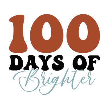 100 Gün Büyüyen Retro SVG Tasarımı