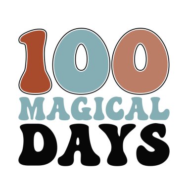 100 Gün Büyüyen Retro SVG Tasarımı