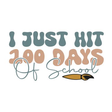 Az önce okulda 100 gün çalıştım. Retro SVG Tasarım.