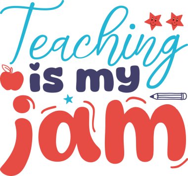  Teaching is my jam SVG Design clipart