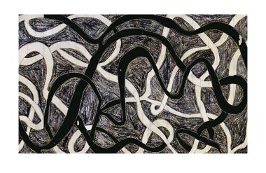 Labirent desenli renkli bir eskiz. Kalemlerle ve işaretlerle tasarlanmış. Dijital olarak işlenmiş, izole edilmiş. Labirent desenli arkaplan çizimi. Tasarım, reklam, fikir.