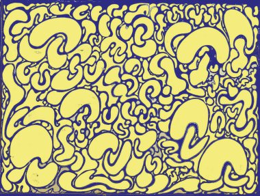 Labirent desenli renkli bir eskiz. Kalemlerle ve işaretlerle tasarlanmış. Dijital olarak işlenmiş, izole edilmiş. Labirent desenli arkaplan çizimi. Tasarım, reklam, fikir.