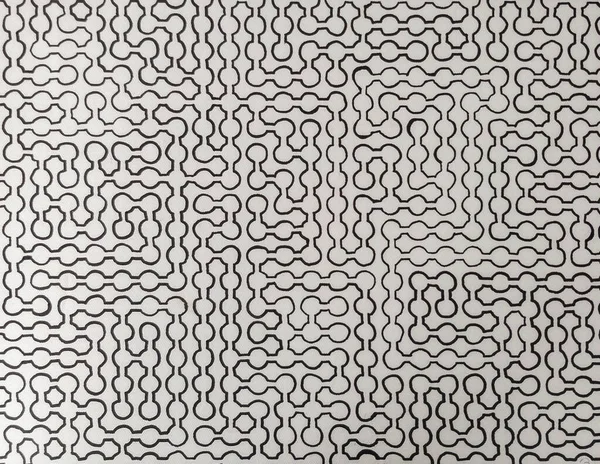Bunte Skizze Mit Labyrinth Muster Gestaltet Mit Stiften Und Filzstiften — Stockfoto