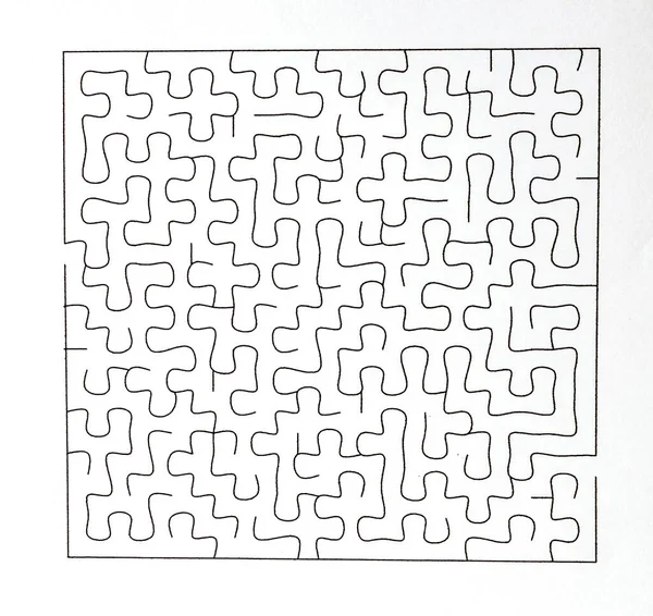 Bunte Skizze Mit Labyrinth Muster Gestaltet Mit Stiften Und Filzstiften — Stockfoto