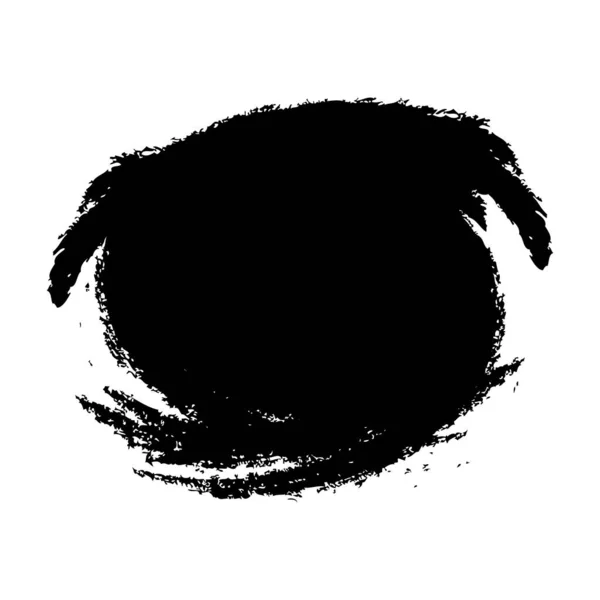 Brosse Cercles Forme Ronde Stock Conception Couleur Noire — Image vectorielle