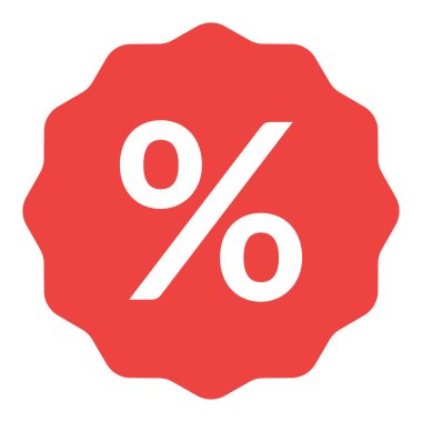 Yüzde Simge tasarımı ve vektör illüstrasyonu