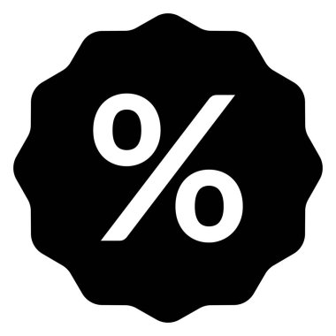 Yüzde Simge tasarımı ve vektör illüstrasyonu