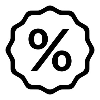 Yüzde Simge tasarımı ve vektör illüstrasyonu