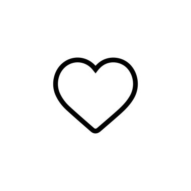 Heart Love Simgesi tasarımı ve vektör illüstrasyonu.