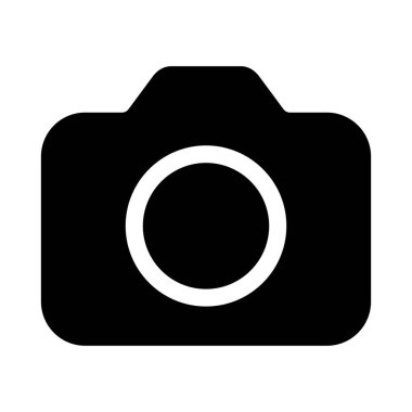 Kamera Simgesi tasarımı ve vektör illüstrasyonu.