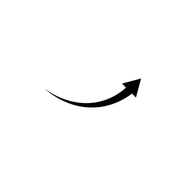 Icona Freccia Vettoriale Nera Disegno Illustrazione Vettoriale — Vettoriale Stock