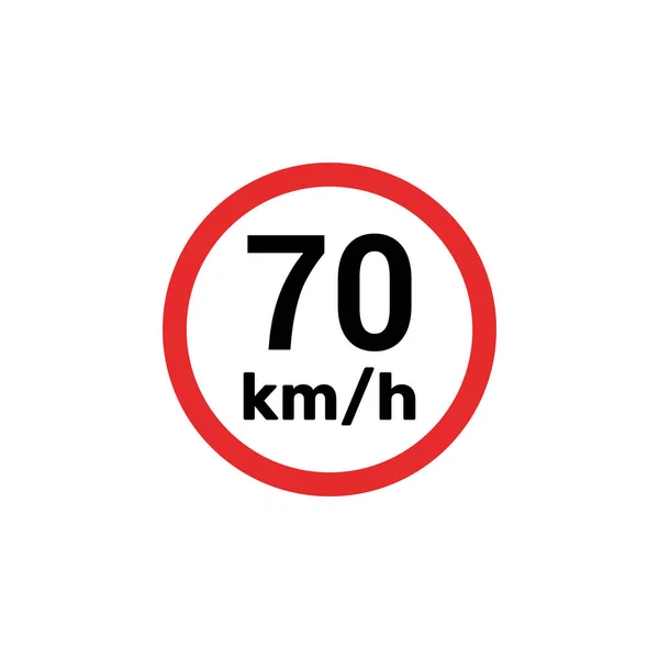Speed Limit Sign Icon Vector Illustration — Stock Vector