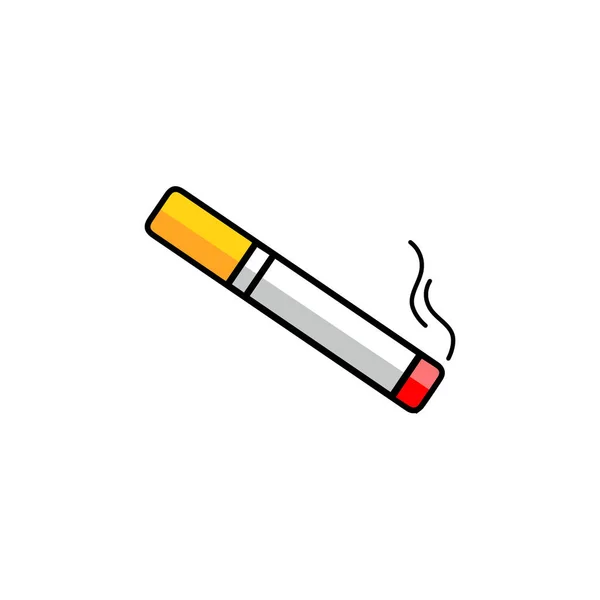 Τσιγάρα Και Καπνός Σχεδιασμός Εικονιδίων Και Διανυσματική Απεικόνιση — Διανυσματικό Αρχείο