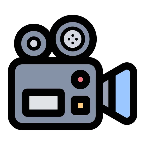 Vídeo Câmera Icon Design Ilustração Vetorial — Vetor de Stock