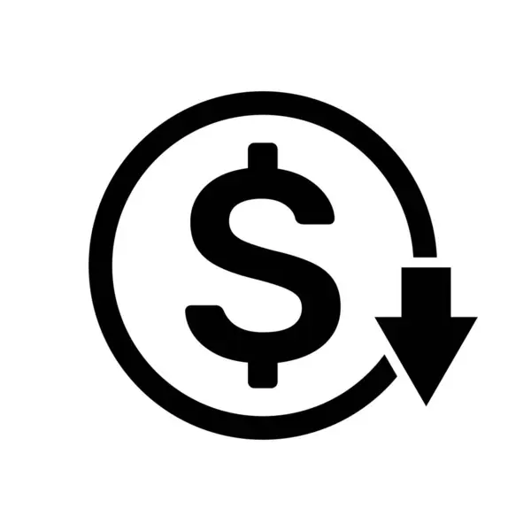 Dollar Cost Icon Design Vector Illustration — Stock Vector