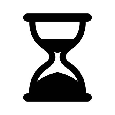 Saat camı zamanlayıcı ya da saat düz simgesi arkaplan tasarımı.