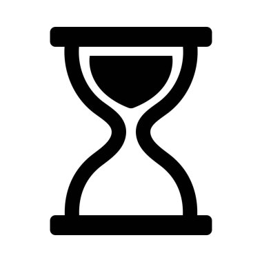 Saat camı zamanlayıcı ya da saat düz simgesi arkaplan tasarımı.