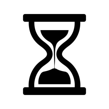 Saat camı zamanlayıcı ya da saat düz simgesi arkaplan tasarımı.