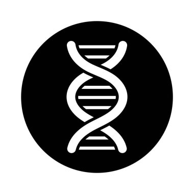 Beyaz arkaplan tasarımında DNA molekülü, kromozom simgesi.