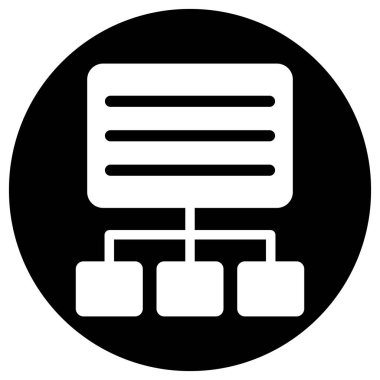 Beyaz arkaplan tasarımında hiyerarşi simgesi katı izole.