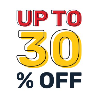 Yüzde 30 'a kadar indirim, afiş şablonları, özel satış promosyonları.