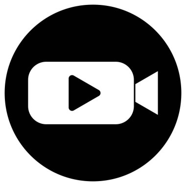 video simgesi oynatıcı düğmesi ve şeffaf arkaplan tasarımı.