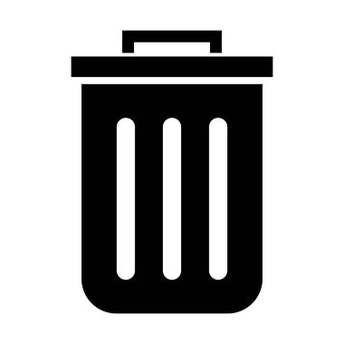 Çöp kutusu simgesi ve işaret vektör tasarımı sil.