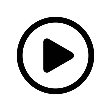 Klip simgesi görüntü oynatıcısı ve şeffaf arkaplan çal.