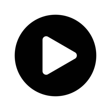 Klip simgesi görüntü oynatıcısı ve şeffaf arkaplan çal.