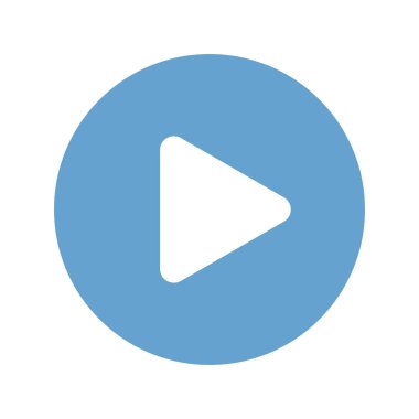 Klip simgesi görüntü oynatıcısı ve şeffaf arkaplan çal.